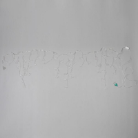 Гирлянда &laquo;Бахрома&raquo; 1.8 &times; 0.5 м с насадками &laquo;Ёлки и снежинки&raquo;, IP20, прозрачная нить, 48 LED, свечение мульти (RG/RB), мигание, 220 В