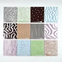 Тетради предметные, 36 л., набор из 12 шт., блок №1 &laquo;Фактуры&raquo;