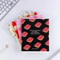 Тетрадь в клетку, 48 л., А5, на скрепке, блок №1 &laquo;Паттерн&raquo; МИКС