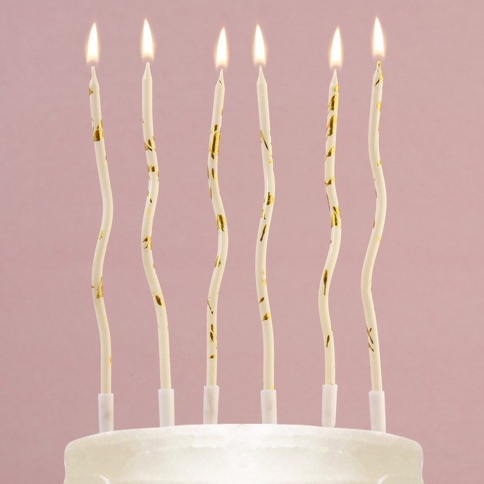 Свечи для торта &laquo;Для твоего праздника&raquo;, белые, 10 шт., 15 х 0,5 см