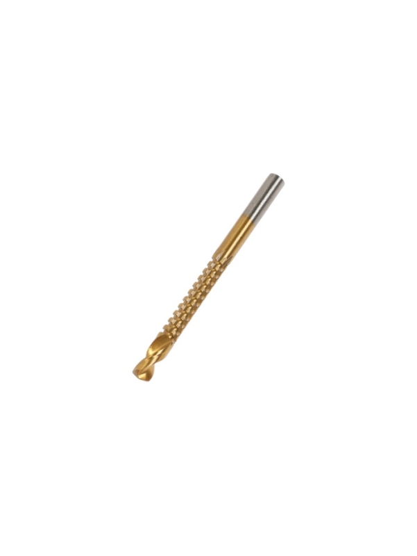 Сверло фрезерное универсальное ТУНДРА, HSS, TiN, цилиндрический хвостовик, 6.5 x 85 мм