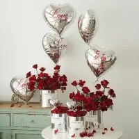 Шар воздушный фольгированный 18" &laquo;Я люблю тебя&raquo;, серебро