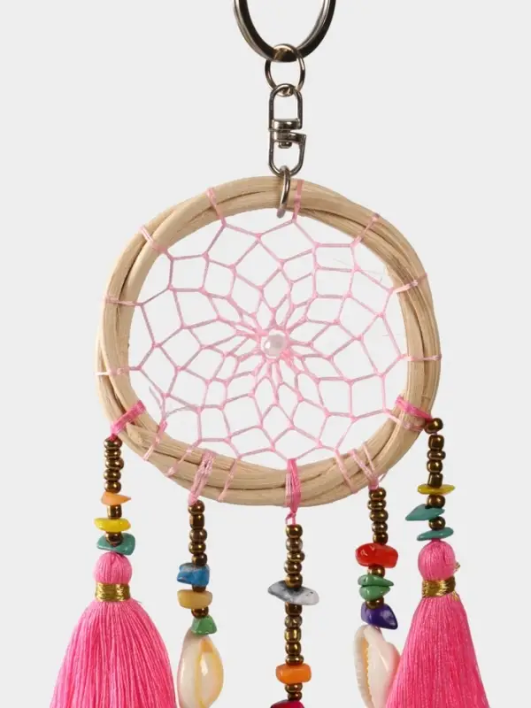Брелок "Ловец снов" 17 см, цв. розовый