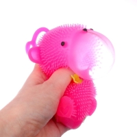 Мяч детский резиновый ёжка световой &laquo;Мишка&raquo;, цвета МИКС, в шоубоксе