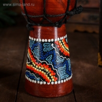 Сувенирный музыкальный инструмент "Барабан Джембе Разноцветный" 13x13x24 см, МИКС