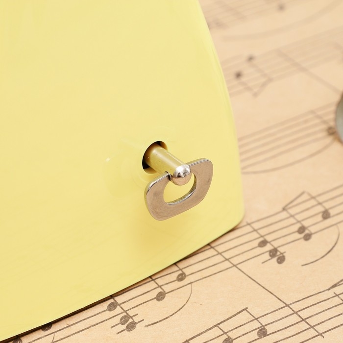 Метроном механический Gleam, желтый, 40-408 ударов в минуту, 21 х 10 х 12 см,