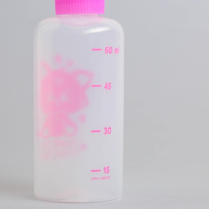 Набор для вскармливания &laquo;Пушистое счастье&raquo; для котят, бутылочка 60 мл, ёршик, соски