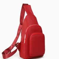 Рюкзак-слинг, 18*5,5*29 см, отд на молнии, 1 н/карман, бордовый