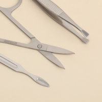 Набор маникюрный &laquo;NICE DAY&raquo;, 6 предметов, в футляре, цвет розовый