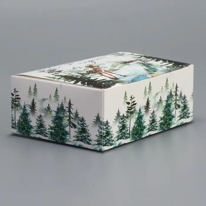 Подарочная коробка складная, новогодняя&laquo;С Новым годом!&raquo;, олень, 12 х 10 х 5 см