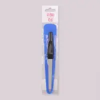 Пилка металлическая для ногтей, 15 см, в чехле, цвет серебристый, чёрный