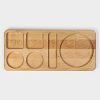 Поднос-подставка Adelica &laquo;Чайная станция&raquo;, на 2 персоны, с потайными ручками, 40&times;18&times;1,8 см, берёза