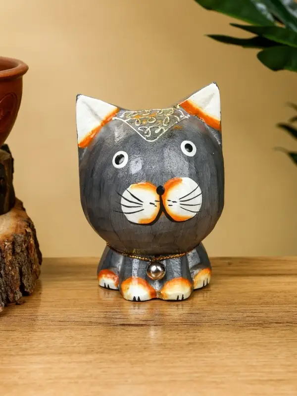 Сувенир &laquo;Котик&raquo;, 8&times;7&times;10 см, дерево, серый