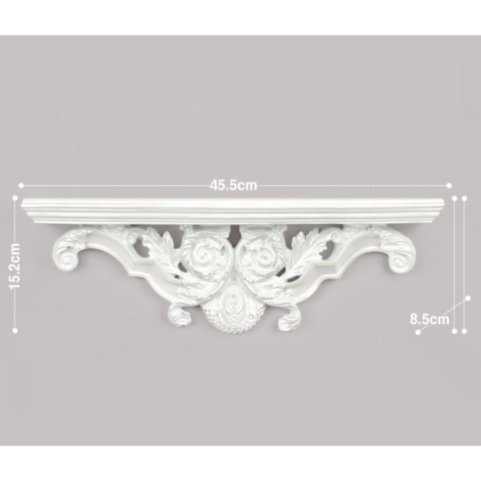 Декор настенный-полка, 15.2 x 45.5 см, белая