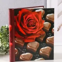 Фотоальбом 10 магнитных листов "Алая роза" 23X28см, пер-т внутр.спираль