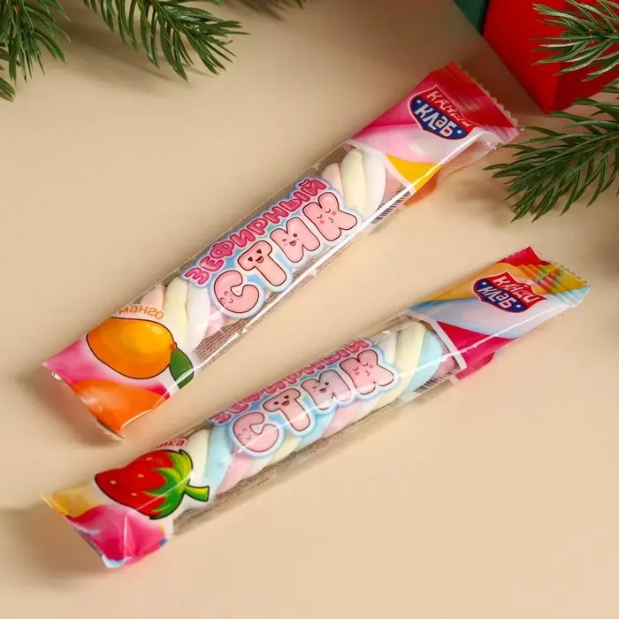 Маршмеллоу-стик &laquo;Время чудес&raquo;, вкус: клубника и манго, 10 г ( 2 шт. х 5 г).