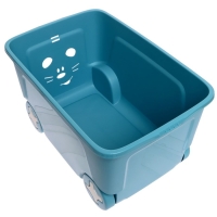 Детский ящик для игрушек COOL, на колёсах, 50 литров, цвет синий колокольчик