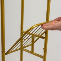 Подставка для цветов Greengo, 3 полки, 43 &times; 22 &times; 57 см, напольная, металл, цвет золотой