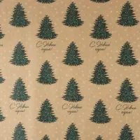 Упаковочная бумага на новый год крафтовая &laquo;Новогодняя ёлка&raquo; , 70 х 100 см