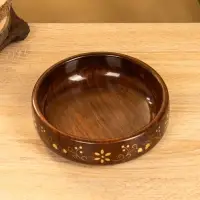 Чаша "Стебель" 17,5х17,5х5 см, дерево шишам