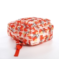 Рюкзак школьный из текстиля на молнии, 3 кармана, цвет оранжевый