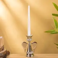 Подсвечник "Крылья" с кристаллами, алюминий 11х6,5х16 см