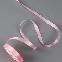 Лента атласная, 12 мм, 23&plusmn;1 м, розовая №04