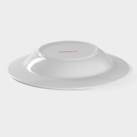 Тарелка глубокая керамическая Доляна &laquo;Маки&raquo;, 600 мл, d=20,5 см, цвет белый