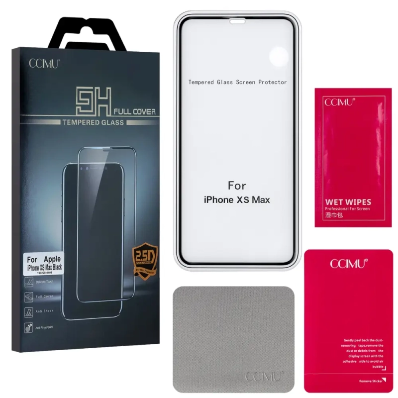 Защитное стекло iPh 11 Pro Max/XS Max 0.33mm 2.5D Full Cover CCIMU черное