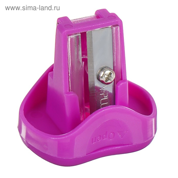 Точилка 1-отверстие, Y-Plus POLKA, с контейнером, МИКС