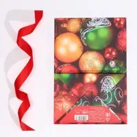 Пакет подарочный с лентой &laquo;С Новым годом&raquo;, 13 х 19 х 9 см