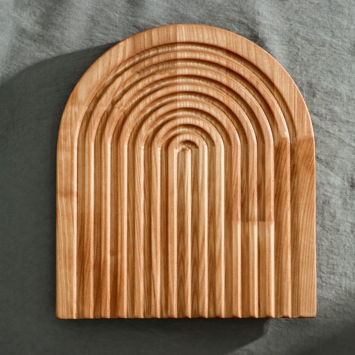 Доска разделочная для подачи и сервировки Adelica, 25&times;22&times;1,8 см, берёза