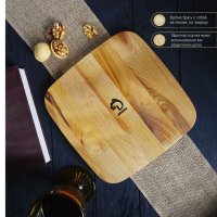 Менажница квадратная Доляна, 25&times;25&times;1,8 см, 5 секций, берёза