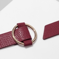 Браслет кожа &laquo;Помпеи&raquo; захват, цвет бордовый в золоте, 24 см