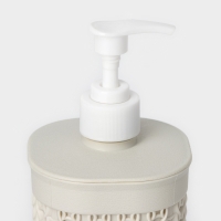 Дозатор для мыла &laquo;Вязание&raquo;, 500 мл, цвет белый ротанг