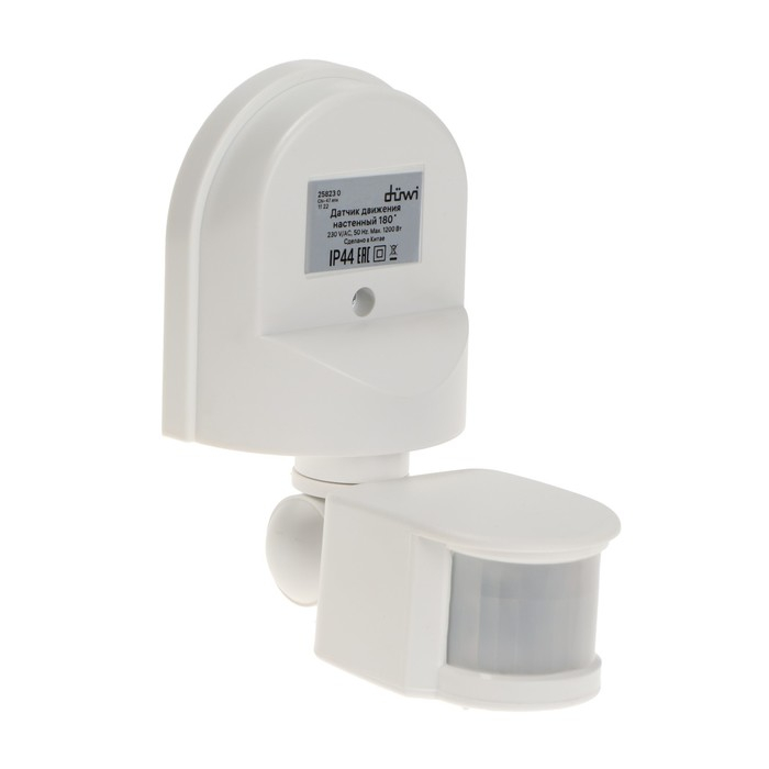 Датчик движения d&uuml;wi DD-01, 180&deg;, 1200 Вт, 5-12 м, IP44, настенный, белый