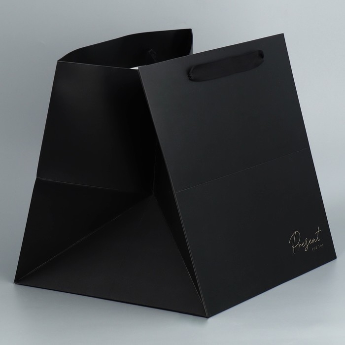 Пакет подарочный квадратный, упаковка, &laquo;Present&raquo;, 30 х 30 х 30 см