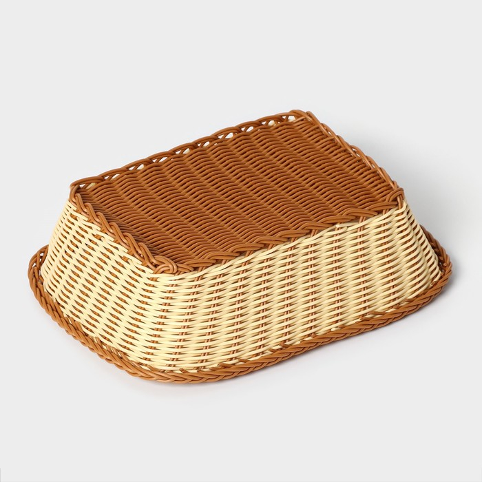 Корзинка для подачи Доляна &laquo;Молочный шоколад&raquo;, 23&times;30 см, цвет молочный