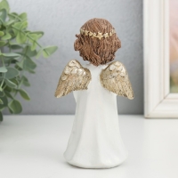 Сувенир полистоун "Ангелочек в платье со звёздами и в венке" МИКС 7х5х13 см