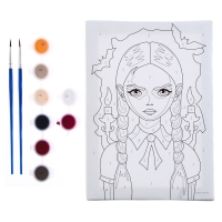 Хэллоуин. Картина по номерам для детей &laquo;Девочка со свечками&raquo;, 21 х 15 см