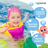Шапочка для плавания детская ONLYTOP &laquo;Птички&raquo;, тканевая, обхват 46-52 см