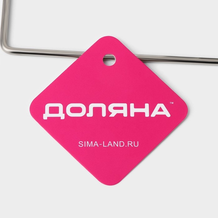 Держатель для бумажных полотенец настенный Доляна, 27&times;7&times;7 см, на липучке, цвет хром