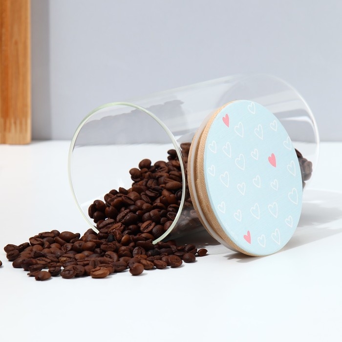 Банка для хранения сыпучих продуктов и круп &laquo;Готовь с любовью&raquo;, 950 мл