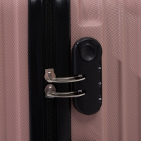 Чемодан средний 60 л (M), отдел на молнии, кодовый замок, цвет розовый