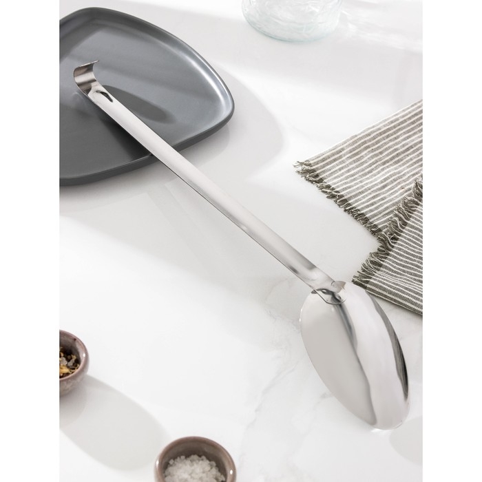 Ложка гарнирная с цельнометаллической ручкой &laquo;Поварская&raquo;, длина 50 см