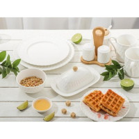 Набор керамический для специй на бамбуковой подставке BellaTenero &laquo;Герда&raquo;, 3 предмета: солонка 120 мл, перечница 120 мл, салфетница, цвет белый