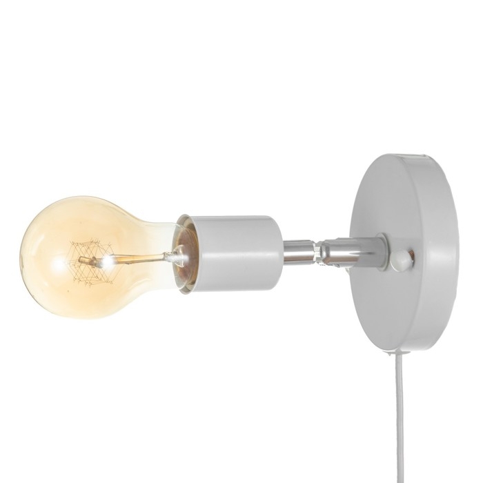 Спот "Дарни" с проводом 150 м и выкл. Е27 40Вт белый 10х10х10