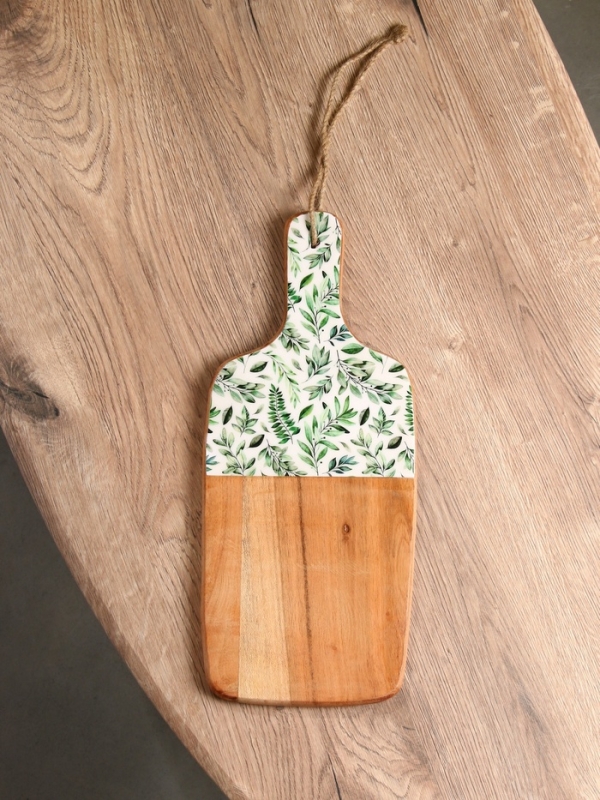 Доска разделочная прямоугольная "Оливковая ветвь" дерево манго 41х18 см