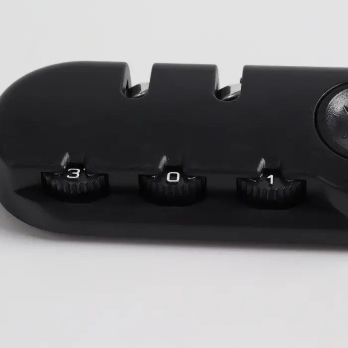 Замок кодовый для чемодана, с креплениями, 3.3&times;8.3&times;1.8 см, цвет чёрный