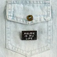 Значок деревянный Anime is my life, аниме, 3.3&times;2 см